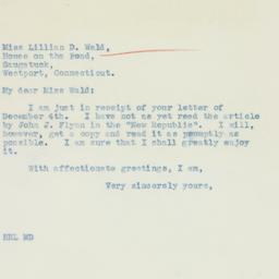 Letter: 1935 December 10