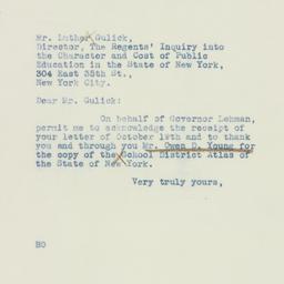 Letter: 1937 November 1