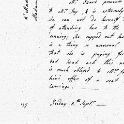 [Document, 1782 September 05]