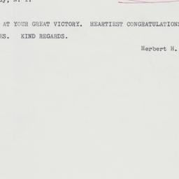 Telegram: 1962 November 8