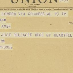 Telegram: 1944 April 12