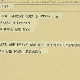 Telegram: 1963 December 5