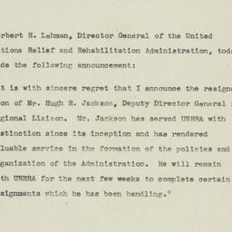 Press Release: 1945 May 19