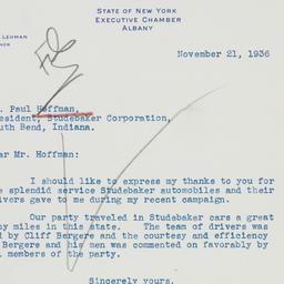 Letter: 1936 November 21