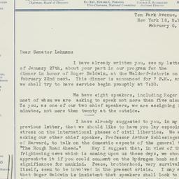 Letter: 1950 February 6