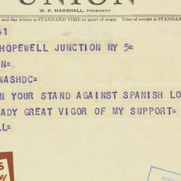 Telegram: 1950 August 5
