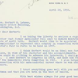 Letter: 1950 April 28