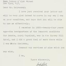 Letter: 1946 October 18