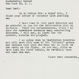 Letter: 1952 November 20