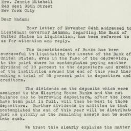 Letter: 1932 December 1