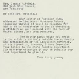 Letter: 1932 November 28