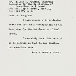 Letter: 1953 October 22