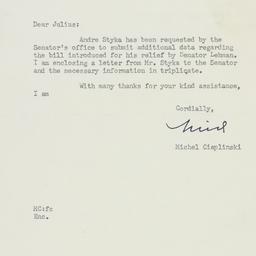 Letter: 1953 April 29