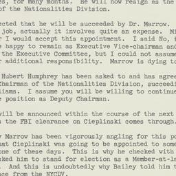 Memorandum: 1961 May 18