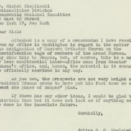 Letter: 1952 October 17