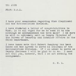 Letter: 1961 May 22