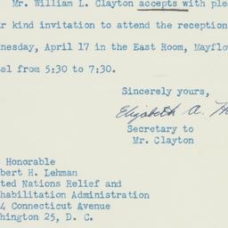 Letter: 1946 April 15