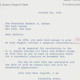 Letter: 1962 October 24
