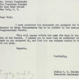Letter: 1955 August 9