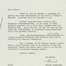 Letter: 1954 March 8