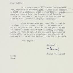 Letter: 1953 February 6