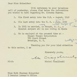 Letter: 1952 June 19