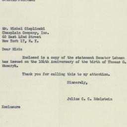 Letter: 1954 March 5