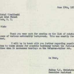 Letter: 1955 June 18