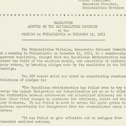 Press Release: 1953 Decembe...
