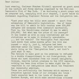 Letter: 1954 March 19
