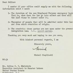 Letter: 1953 August 17