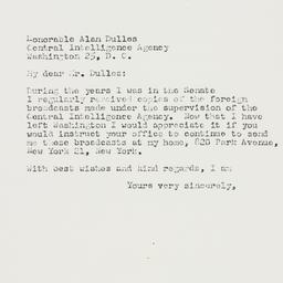 Letter: 1957 January 11