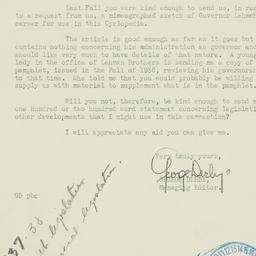 Letter: 1938 June 2