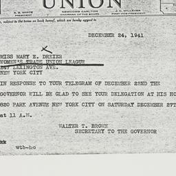 Telegram: 1941 December 24