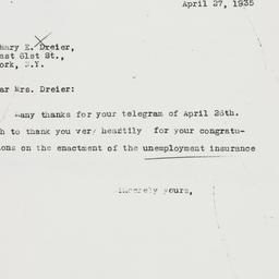 Letter: 1935 April 27