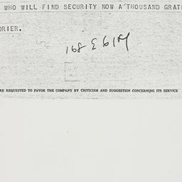 Telegram: 1935 April 26