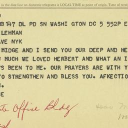 Telegram: 1963 December 5