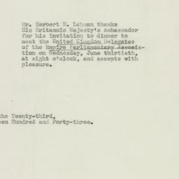 Telegram: 1943 June 23