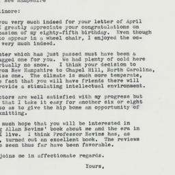 Letter: 1963 April 11