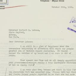 Letter: 1936 October 28