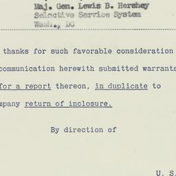 Letter: 1951 March 2