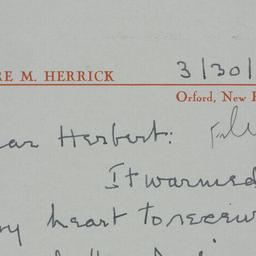 Letter: 1958 March 30