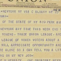Letter: 1942 October 29