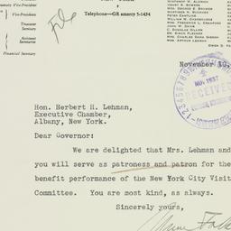 Letter: 1937 November 10