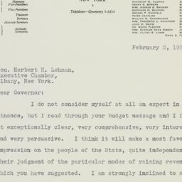Letter: 1933 February 2