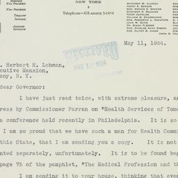 Letter: 1934 May 11