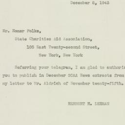 Telegram: 1943 December 8