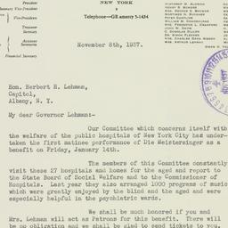 Letter: 1937 November 8