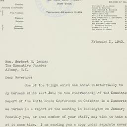 Letter: 1940 February 2