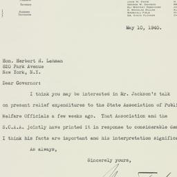 Letter: 1940 May 10